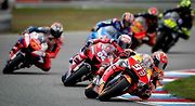 Finálový závod MotoGP Velká cena České republiky, závod mistrovství světa silničních motocyklů v Brně 4. srpna 2019. Na snímku (vpravo) Marc Marquez (SPA).