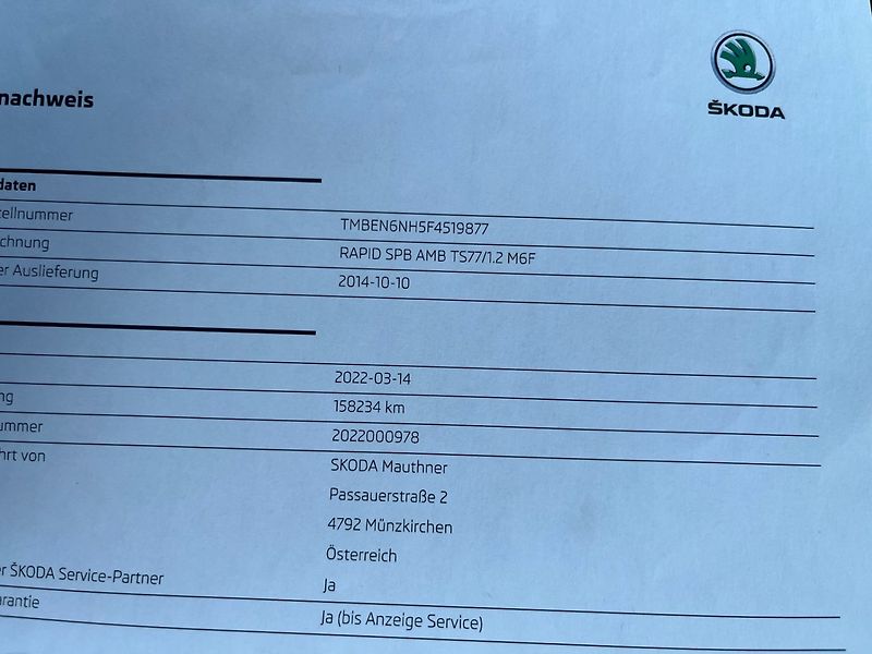 Škoda Rapid (2014) 1.2 TSI Serviska - fotka 16 z 22