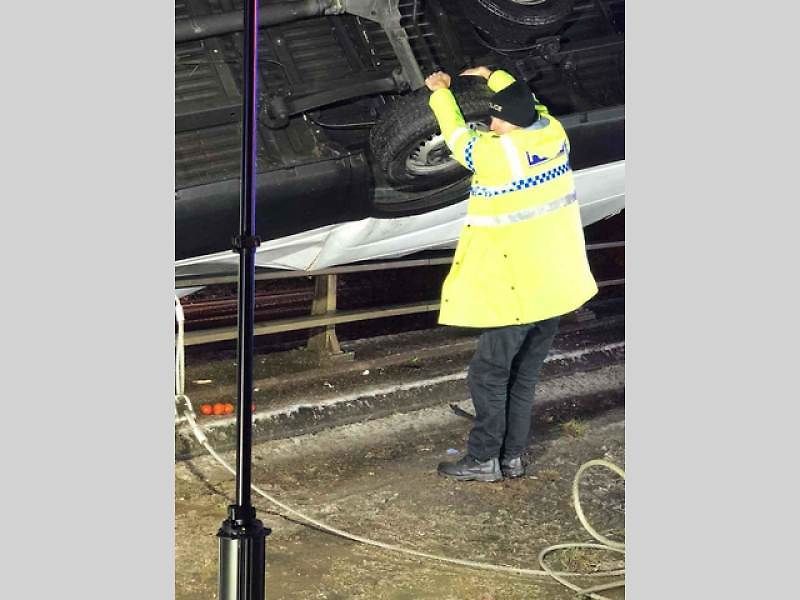 Dodávku policista držel celých 15 minut.