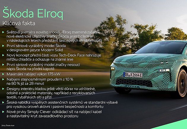 Základní data o chystaném elektromobilu z Mladé Boleslavi, zdroj: Se svolením Škoda Auto