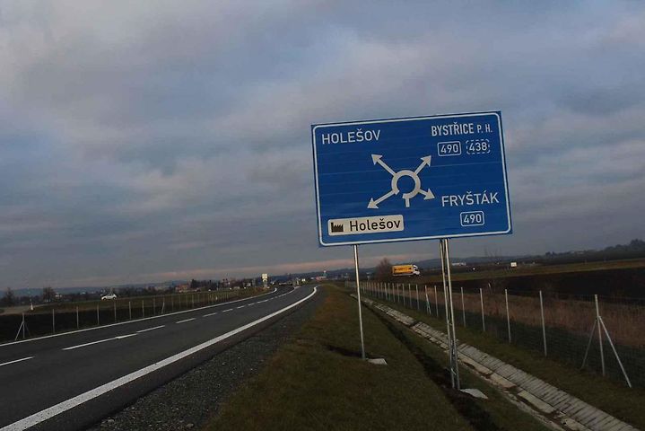 Stavba dálnice D49 v úseku Hulín-Zahnašovice (5.prosinec 2024)