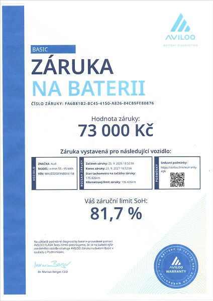 Audi e-tron (2022) 0,0 55,95KWH,SOH90,6,tažné1,8t - fotka 51 z 52
