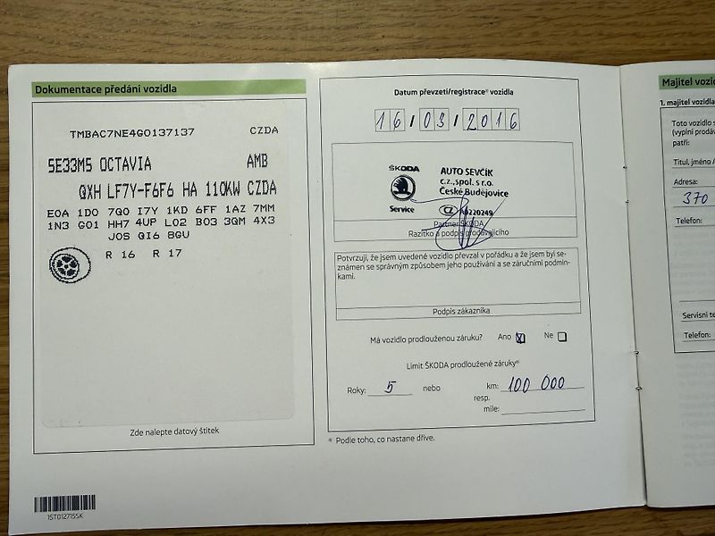 Škoda Octavia (2016) 1,4TSI 110kW ČR - fotka 22 z 28