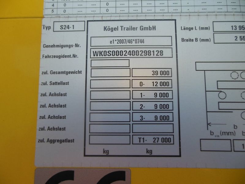 Kögel SN24, ADR, Bočnice, Přizvedává - fotka 19 z 20