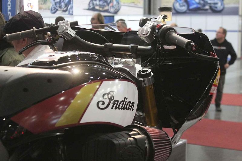 Na brněnském výstavišti si můžou návštěvníci prohlédnout i unikátní motorku Indian Challneger RR.