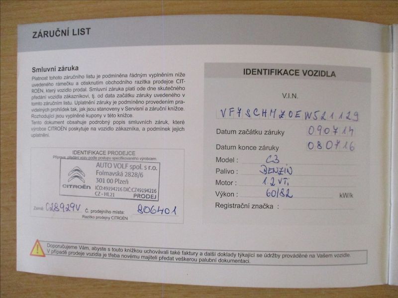 Citroën C3 1,2 VTi, klima, serv.kn., CZ - fotka 24 z 25
