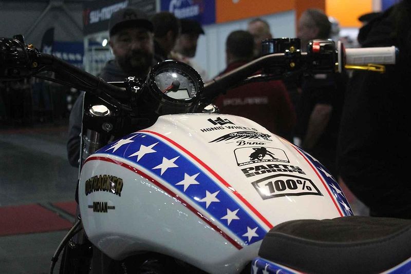 Na brněnském výstavišti si můžou návštěvníci prohlédnout i unikátní motorku Indian Challneger RR.