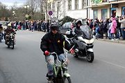 Z příjezdu spanilé jízdy motocyklů do Poděbrad.
