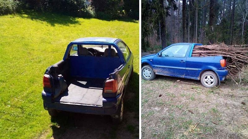 Volkswagen Polo pickup pana Antonína Matyáše.
