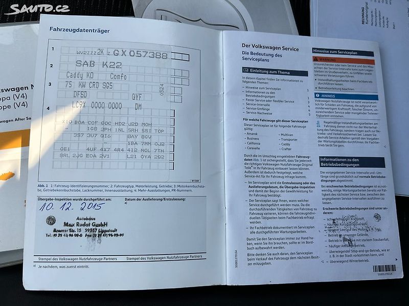 Volkswagen Caddy (2016) 2.0 TDi LIFE servisní kniha - fotka 27 z 35
