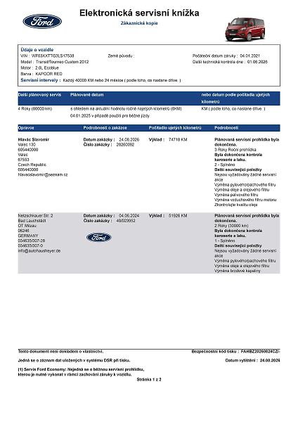 Ford Tourneo Custom 320 L2H1 Titanium 136 kW aut. - fotka 48 z 64