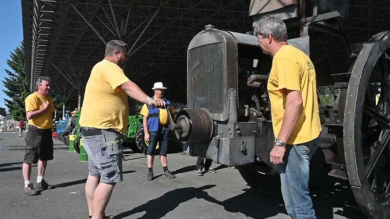 Z akce Pradědečkův traktor v Národním zemědělském muzeu v Čáslavi.