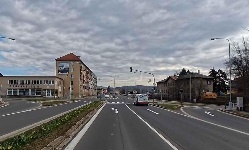 1. místo - světelná křižovatka silnic I/35 Velkomoravská a II/435 Roosveltova v Olomouci.