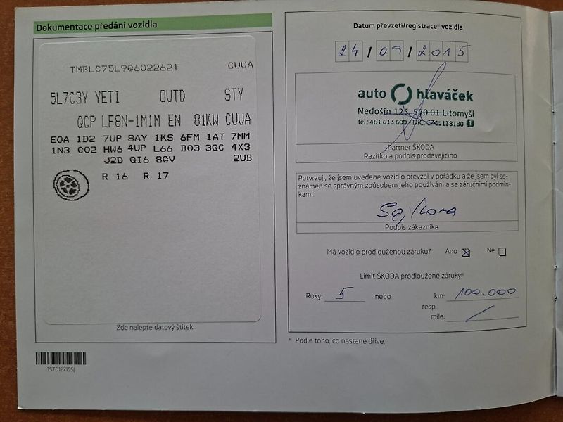 Škoda Yeti (2015) 2.0TDI 81kW 4X4 OUTDOOR -1.MAJ - fotka 27 z 35