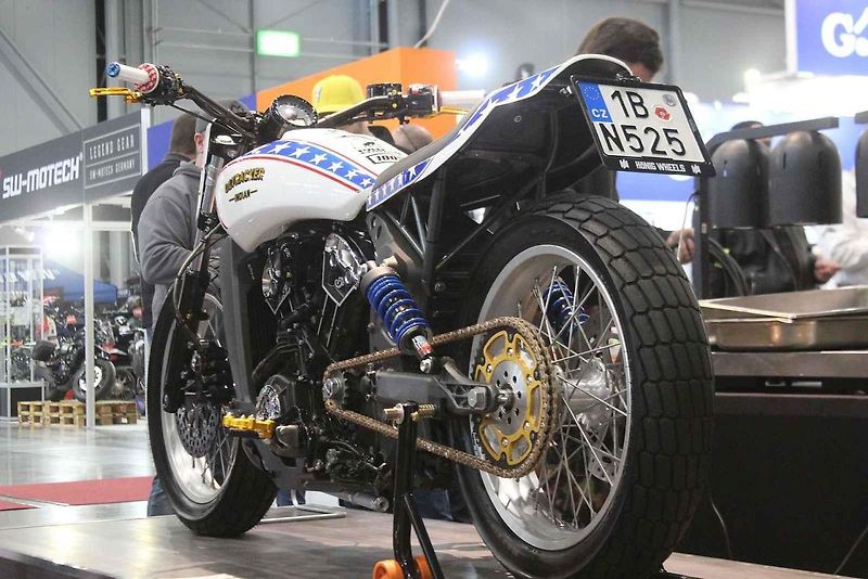 Na brněnském výstavišti si můžou návštěvníci prohlédnout i unikátní motorku Indian Challneger RR.