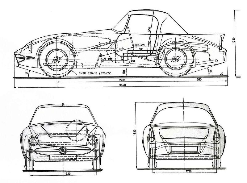 Kupé Škoda 1100 OHC.