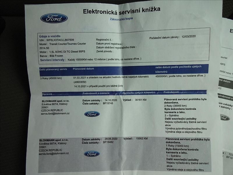 Ford Tourneo Courier 1.5 TDCI - fotka 42 z 44