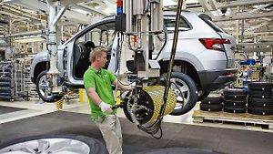 Výroba modelu Karoq v Kvasinách. Ilustrační foto.