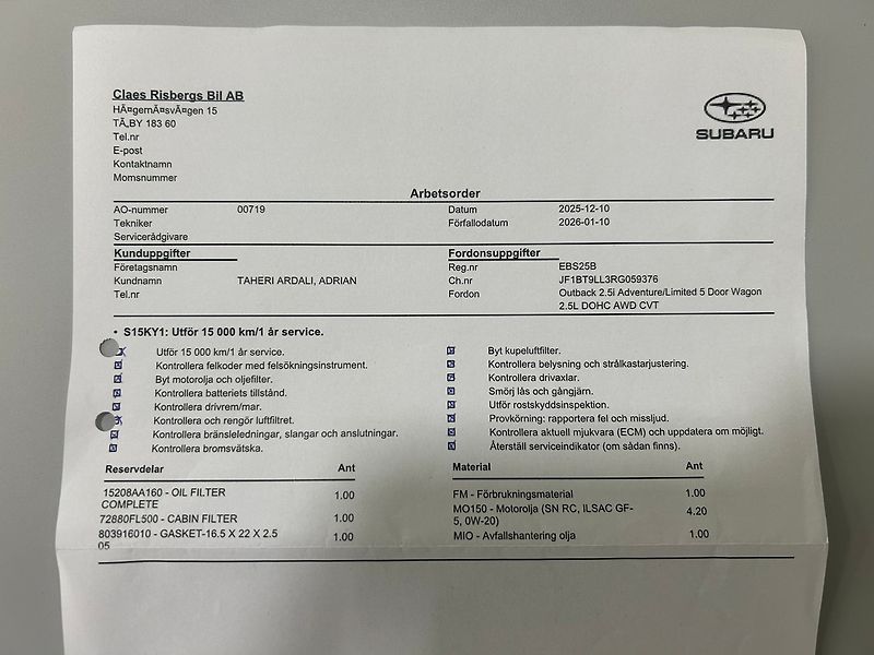 Subaru Outback (2024) 2.5 ACTIVE AUT 2024 - zaruka - fotka 50 z 51