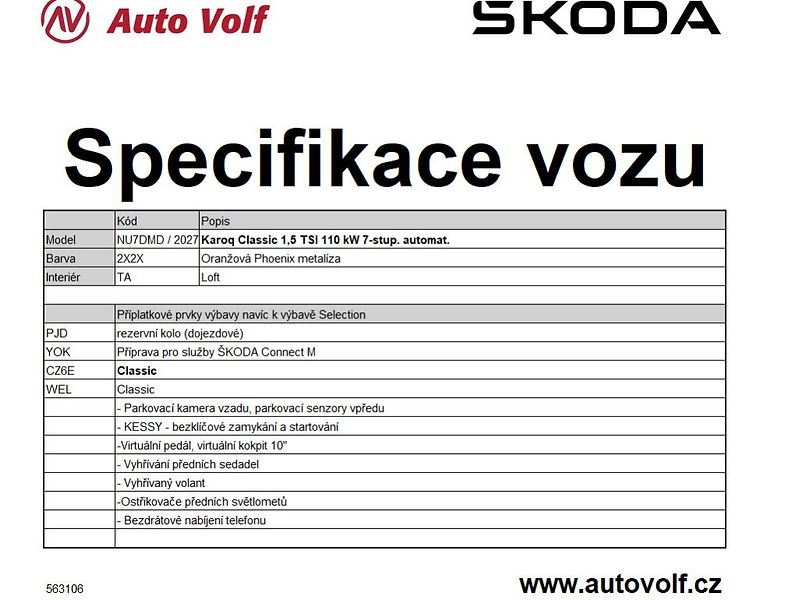 Škoda Karoq Classic 1,5TSI 110kW - fotka 2 z 14