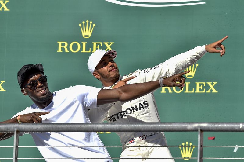 AMG car Usain Bolt, Lewis Hamilton