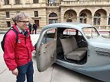 Automobil Z-5 Express ze sbírek Národního technického muzea, jímž jezdil nacisty popravený protektorátní premiér generál Alois Eliáš.