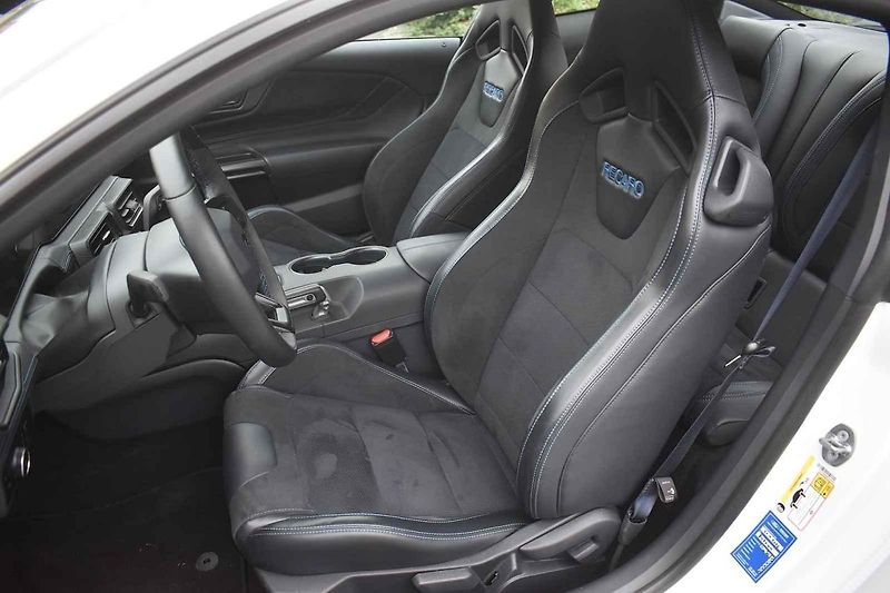 Tento Ford Mustang byl ve výkonnější verzi Dark Horse.