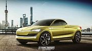 Z pera X-Tomi Design vznikla krátce po představení elektrického konceptu Vision E také verze s karoserií pick-up.