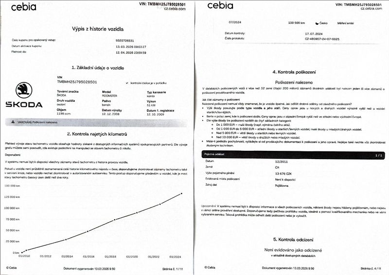Škoda Roomster 1,2 HTP STYLE 1.maj původ ČR - fotka 50 z 50