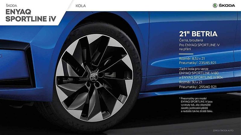 Enyaq iV Sportline je první sportovně orientovaný elektromobil značky