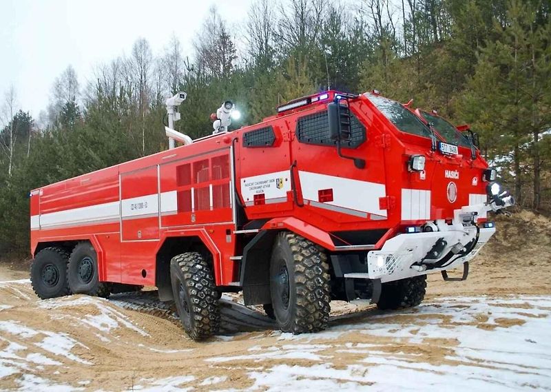 Tank se využíval například při požárech v nepřístupném terénu.