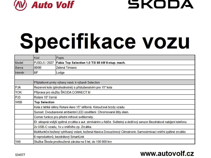 Škoda Fabia Top Selection 1,0TSI 85kW - fotka 2 z 11