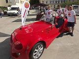 Sportovní kabriolet postavený žáky SOŠ a SOU Sušice.