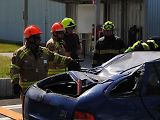 Hasiči se v rámci cvičení Rescue meeting zdokonalovali ve vyprošťování osob z auta, ale také jak uhasit elektromobil - především baterii.