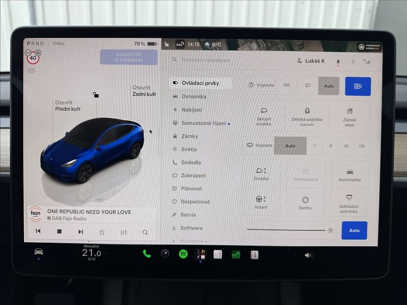 Tesla Model Y 0,0 Long Range 1.maj. původ ČR - fotka 31 z 50
