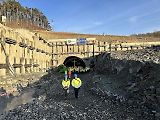 Žehnání svaté Barbory na stavbě tunelu Homole na budoucí dálnici D35 u Vysokého Mýta.