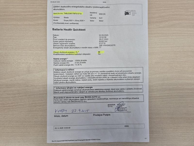 Škoda Enyaq 150kw, iV80 19ALU SOH 90% - fotka 22 z 51