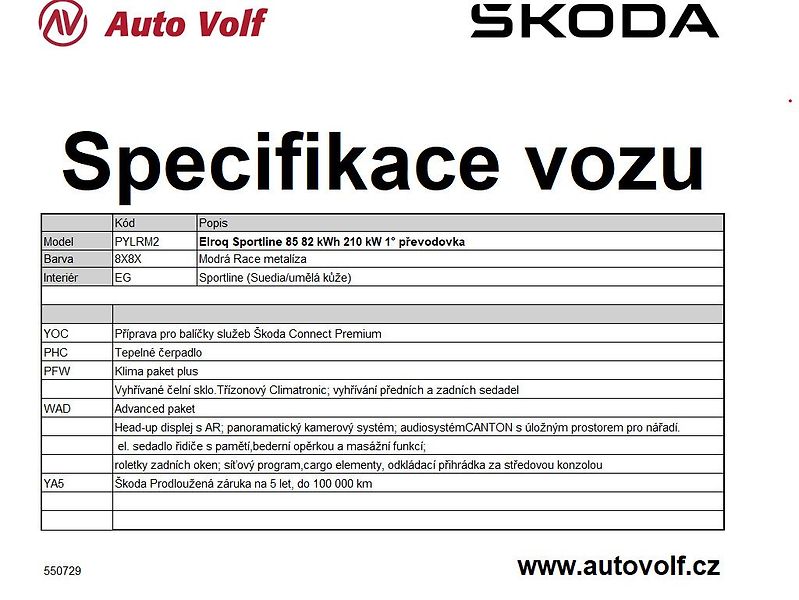 Škoda Elroq Sportline 82kWh 210kW - fotka 2 z 11