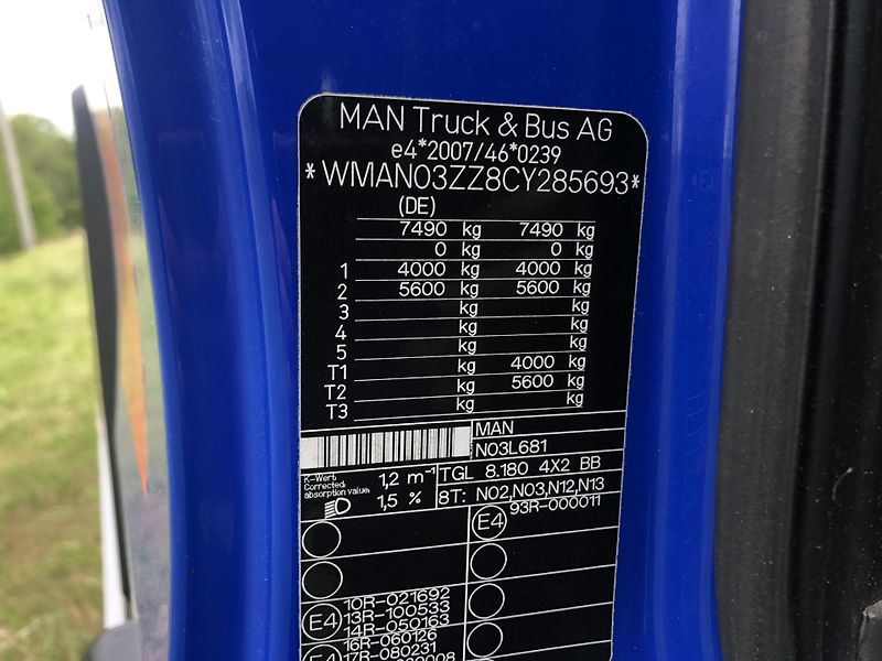 MAN TGL (2012) TGL 8.18 nosič kontejneru - fotka 14 z 15