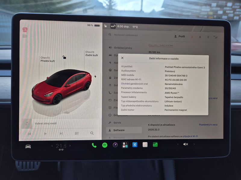 Tesla Model 3 PERFORMANCE 393kw SOH 95,1% - fotka 34 z 45