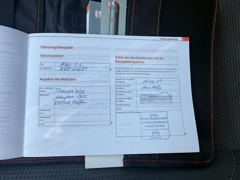 Seat Altea (2009) 1.6 i servisní knížka - fotka 27 z 40