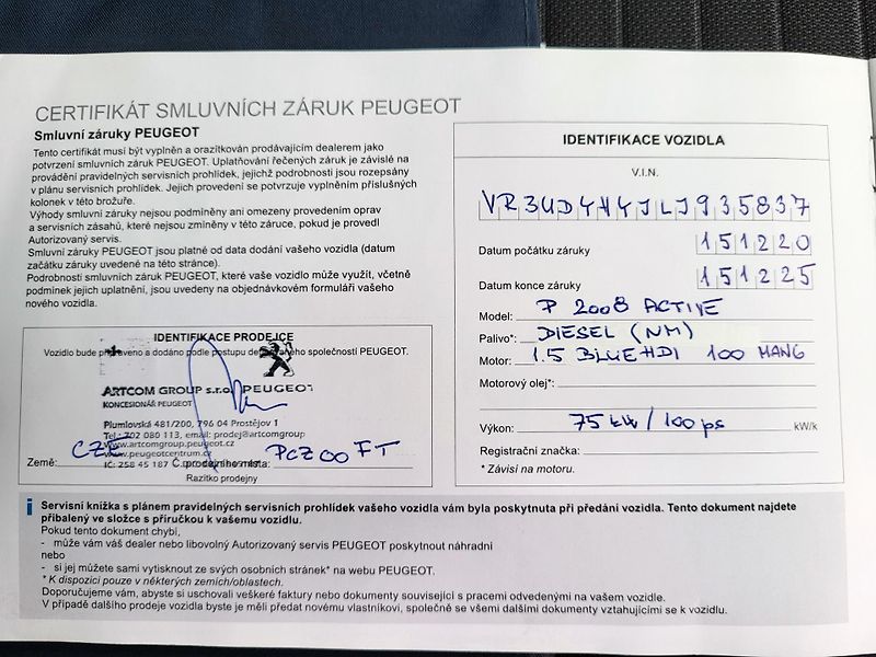 Peugeot 2008 1.5 BlueHDi 102k ACTIVE *ČR - fotka 39 z 46