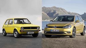 Porovnání prvního a posledního Volkswagenu Golf.