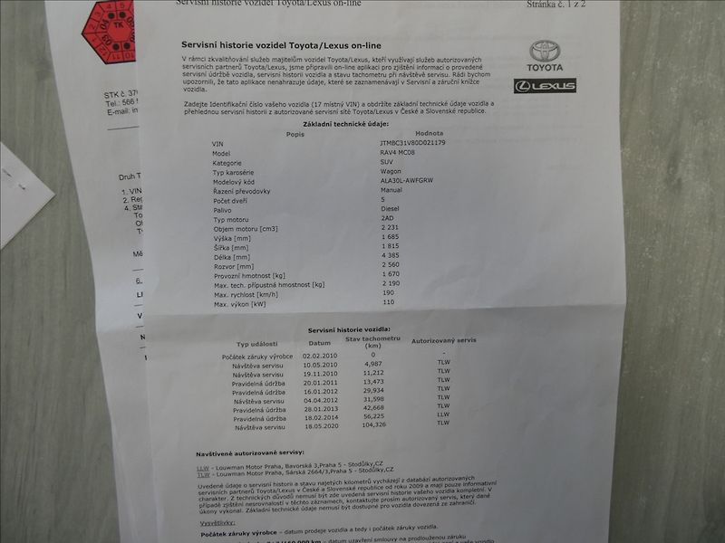 Toyota RAV4 2,2 D-4D 110kW 4x4,ČR,2.majite - fotka 40 z 40