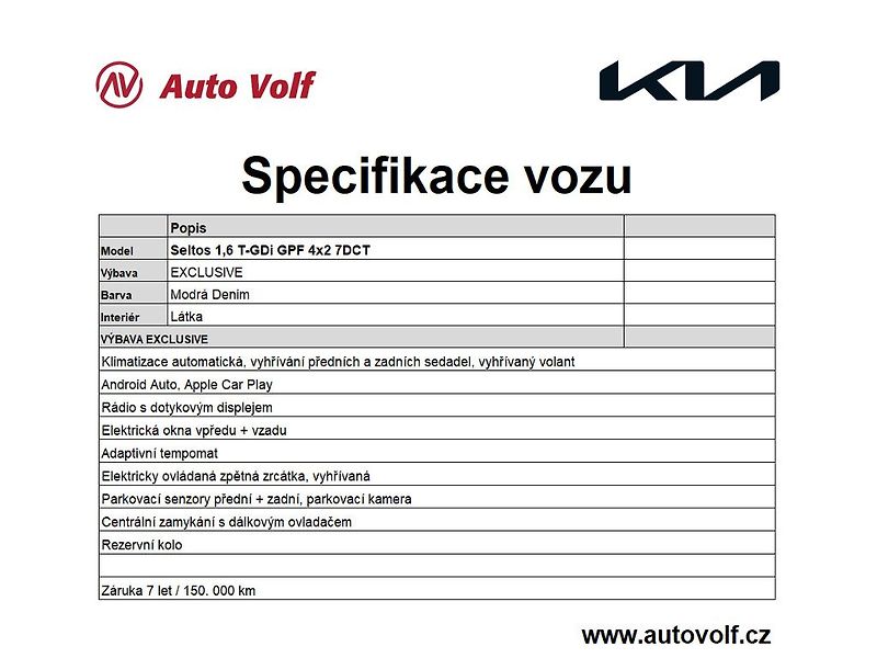 Kia Seltos EXCLUSIVE 1,6 T-GDi GPF 7DCT 1 - fotka 2 z 12