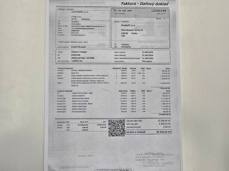 Mazda 6 2.0i Attraction, DPH, serv.kn. - fotka 28 z 28