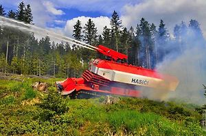 Tank se využíval například při požárech v nepřístupném terénu.