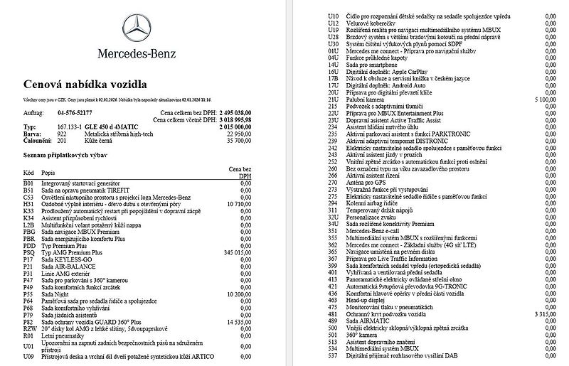 Mercedes-Benz GLE 450d 4M, CZ, 1.majitel - fotka 17 z 17