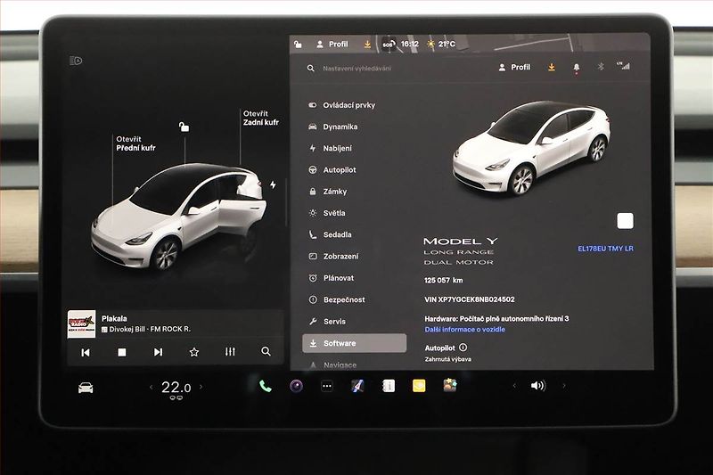 Tesla Model Y (2022) Long Range AWD 79kWh, SoH 91% - fotka 18 z 27