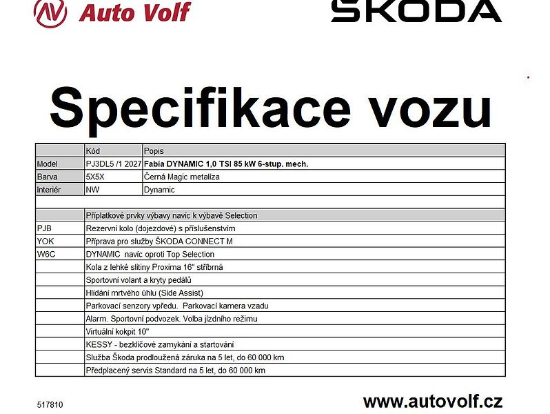 Škoda Fabia Dynamic 1,0TSI 85kW - fotka 2 z 25